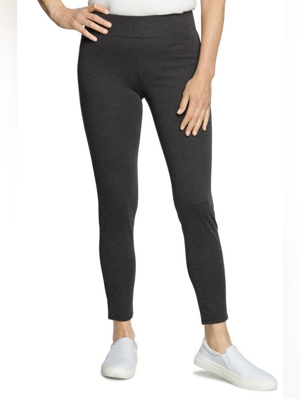 Slim-Sation Women's Heather Gray Pull-on Leggings, Sz. XL